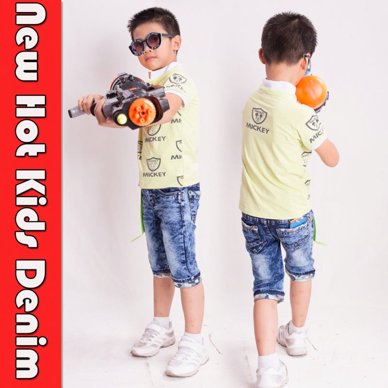 新しいスタイル男の子ショートパンツジーンズ子供のため-キッズ服　ジーンズ問屋・仕入れ・卸・卸売り