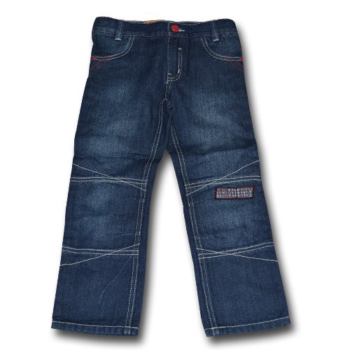 男の子のための洗浄しダークデニムジーンズ-キッズ服　ジーンズ問屋・仕入れ・卸・卸売り