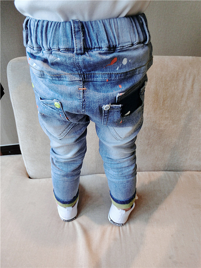 秋ファッション伸縮性ウエストminimunの順序ファンキーな子ジャン子供のための-キッズ服　ジーンズ問屋・仕入れ・卸・卸売り