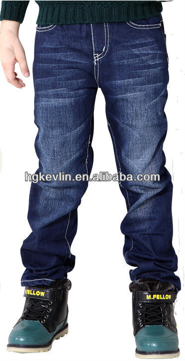 2013秋新しいスタイルカジュアル男の子洗浄デニムパンツ-キッズ服　ジーンズ問屋・仕入れ・卸・卸売り