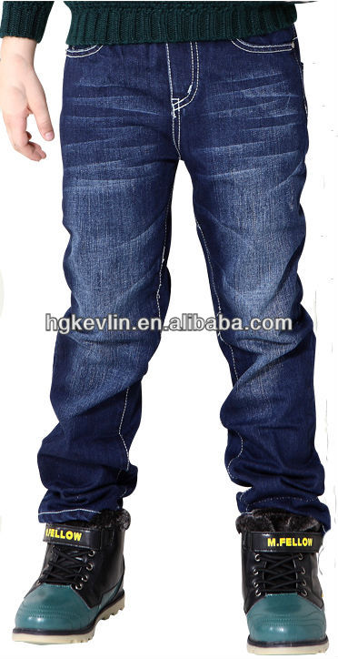 緩い2013快適な男の子の長いジーンズ-キッズ服　ジーンズ問屋・仕入れ・卸・卸売り