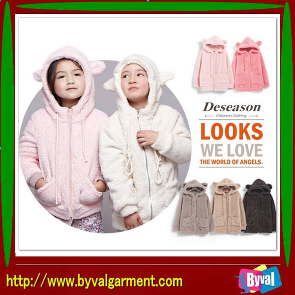 Oemコーラルベルベットフーディ用女の子から中国工場-キッズ服　パーカー、スウェットシャツ問屋・仕入れ・卸・卸売り