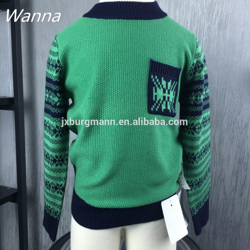 2015冬の新しいデザイン美しいポケット子供冬セーター-キッズ服　セーター問屋・仕入れ・卸・卸売り