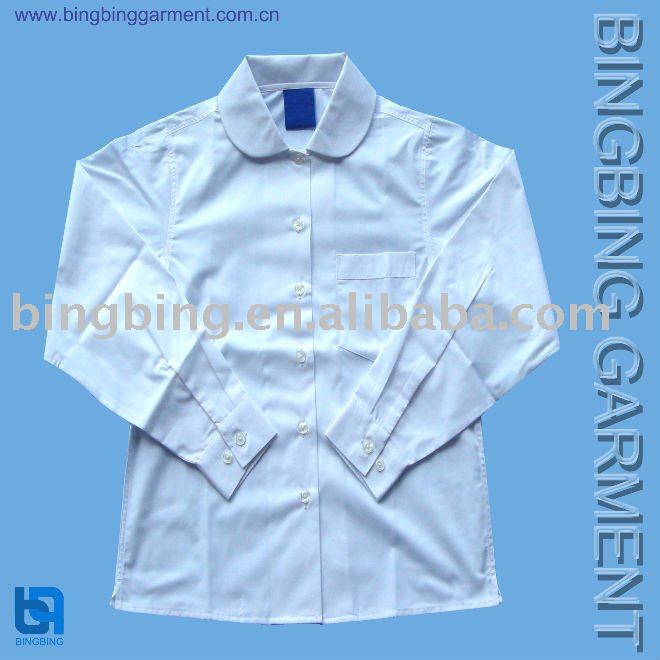 白い学生服のワイシャツ-キッズ服　シャツ、トップス問屋・仕入れ・卸・卸売り