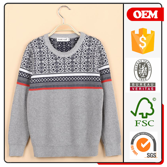 2015高品質バルク安いロングスリーブコットンストライプフィットネスかわいい子供セーター卸売-キッズ服　セーター問屋・仕入れ・卸・卸売り