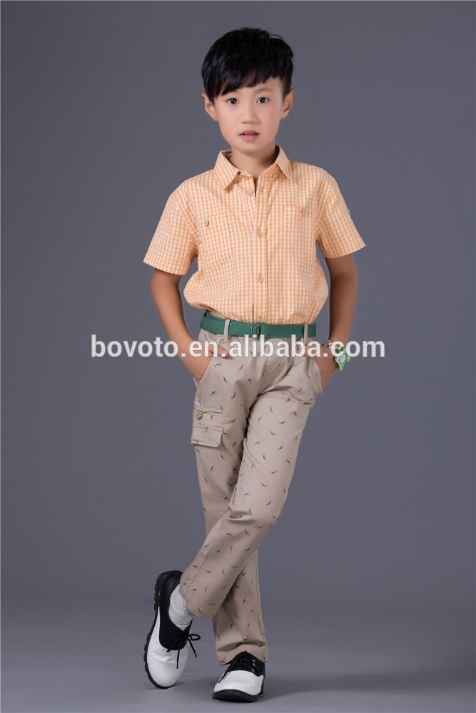 最新のファッショナブルなデザインの子供2014年スラックスカーキ色の綿の男の子のズボン-ズボン問屋・仕入れ・卸・卸売り