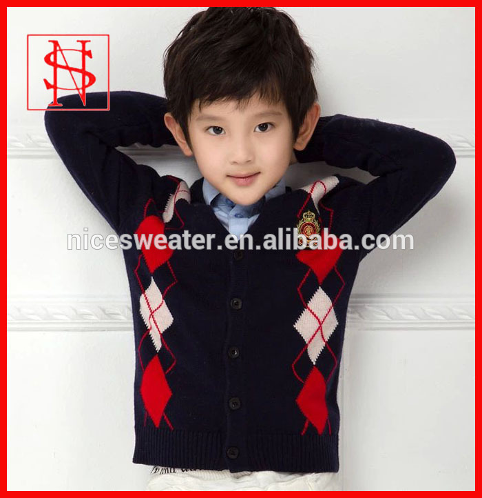 男の子ファッションは、 ニットカーディガンジャガードセーターの子供たち-キッズ服　セーター問屋・仕入れ・卸・卸売り
