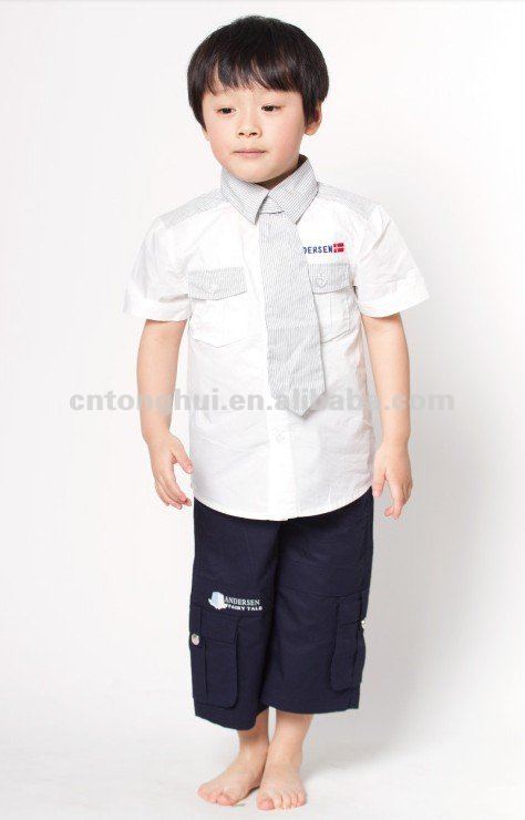 男の子のシャツの最新のスタイル( デンマークハンスクリスチャン·アンデルセン)-キッズ服　シャツ、トップス問屋・仕入れ・卸・卸売り