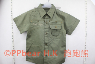 カジュアルなクラシックスタイルppbear無地綿男の子用シャツ-キッズ服　シャツ、トップス問屋・仕入れ・卸・卸売り