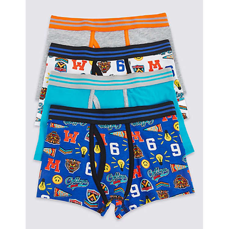 Kangakaia 2016新しいスタイルプリントコットンボクサー男の子下着卸売b & G-BR10-キッズ用下着問屋・仕入れ・卸・卸売り