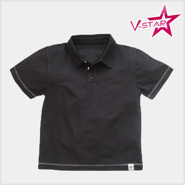 コットン tシャツ用男の子黒tシャツ ポロシャツ-キッズ服　シャツ、トップス問屋・仕入れ・卸・卸売り