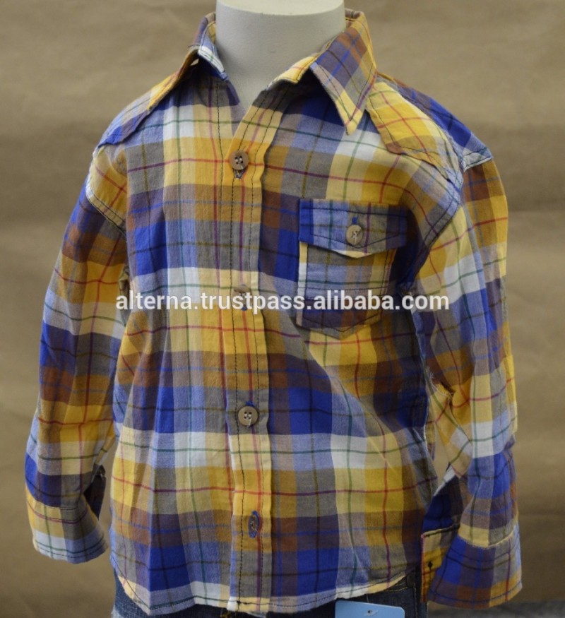 子供子供シャツフランネル3116 100%綿製トルコ-キッズ服　シャツ、トップス問屋・仕入れ・卸・卸売り