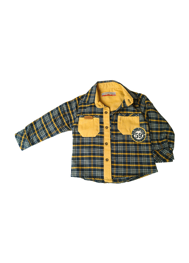 チェック柄シャツ付きポケット-キッズ服　シャツ、トップス問屋・仕入れ・卸・卸売り
