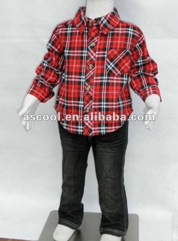 男の子のFlanneletteのワイシャツ-キッズ服　シャツ、トップス問屋・仕入れ・卸・卸売り
