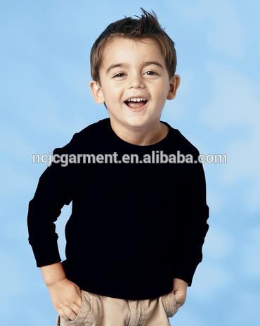 の子の服の2015少年のシャツロングスリーブ、 古典的な無地の男の子のtシャツの子供の高品質バビsweart2月6日歳シャツ綿tシャツの子供-キッズ服　シャツ、トップス問屋・仕入れ・卸・卸売り