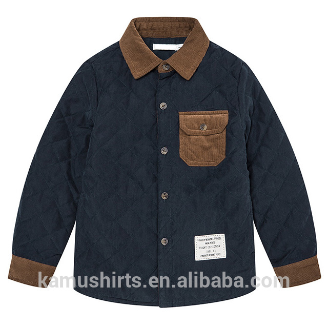 子供の暖かいシャツ子供中国工場服飾秋冬物子供子供の防寒シャツシャツ-キッズ服　シャツ、トップス問屋・仕入れ・卸・卸売り