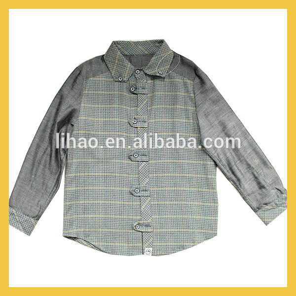 100％綿中国のスタイルチェックシャツ子供用-キッズ服　シャツ、トップス問屋・仕入れ・卸・卸売り