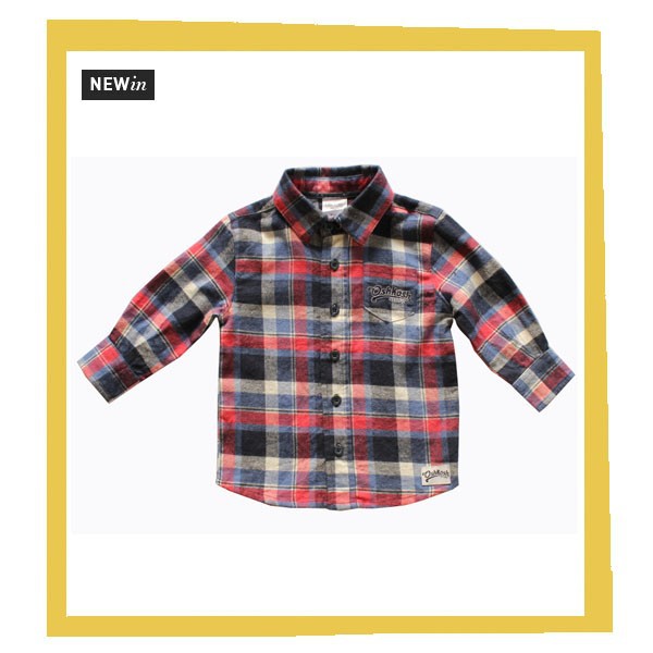 2014年糸- 染めチェックのファッション少年のシャツ-キッズ服　シャツ、トップス問屋・仕入れ・卸・卸売り