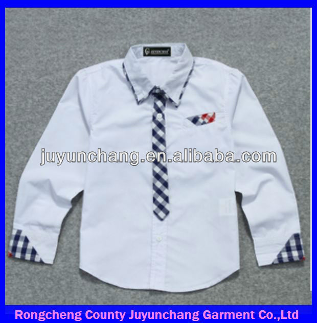 安い白綿100％のスクールシャツ-キッズ服　シャツ、トップス問屋・仕入れ・卸・卸売り