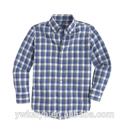 綿100％チェック模様のシャツ子供用ドレス中国のサプライヤー-キッズ服　シャツ、トップス問屋・仕入れ・卸・卸売り