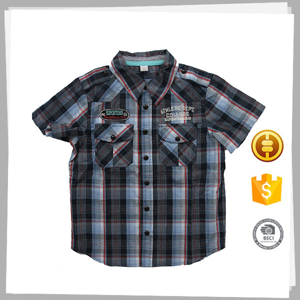 ベストセラーのファッション衣類の製造者男の子のシャツの子供たちの最新スタイル-キッズ服　シャツ、トップス問屋・仕入れ・卸・卸売り