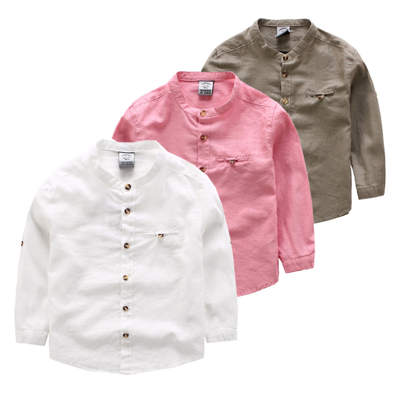 ソリッドカラーye1040europeano- ネックロングスリーブの子供のシャツ-キッズ服　シャツ、トップス問屋・仕入れ・卸・卸売り