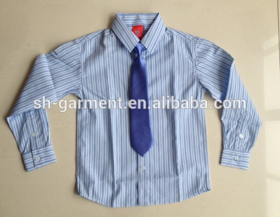 男子シャツネクタイがセットされた-キッズ服　シャツ、トップス問屋・仕入れ・卸・卸売り