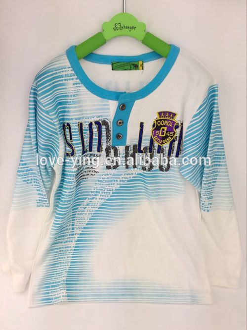 2016 hotsaleの新しいデザイン子供着用長袖tシャツカジュアルプリント男の子tシャツ卸売中国メーカー-キッズ服　シャツ、トップス問屋・仕入れ・卸・卸売り