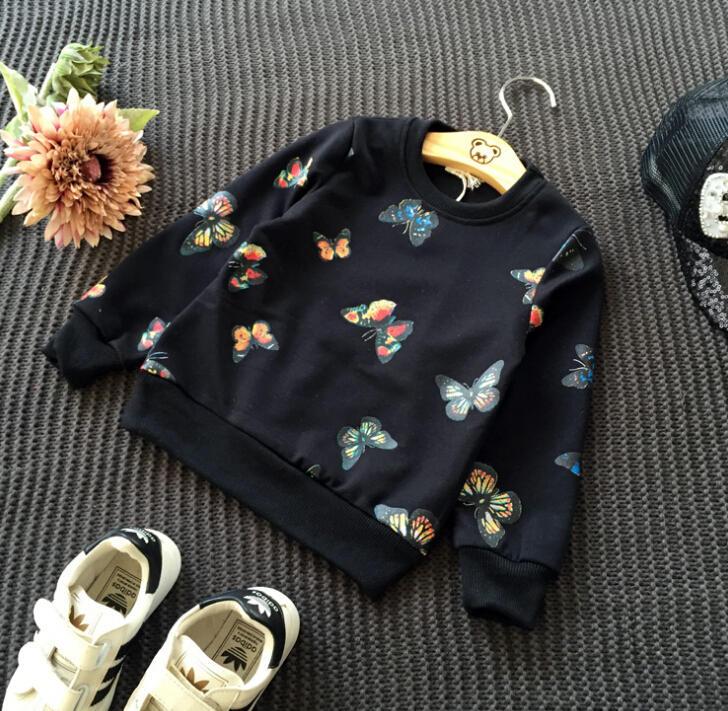 2016蝶プリント綿トップスについてボーイキッズ-キッズ服　シャツ、トップス問屋・仕入れ・卸・卸売り