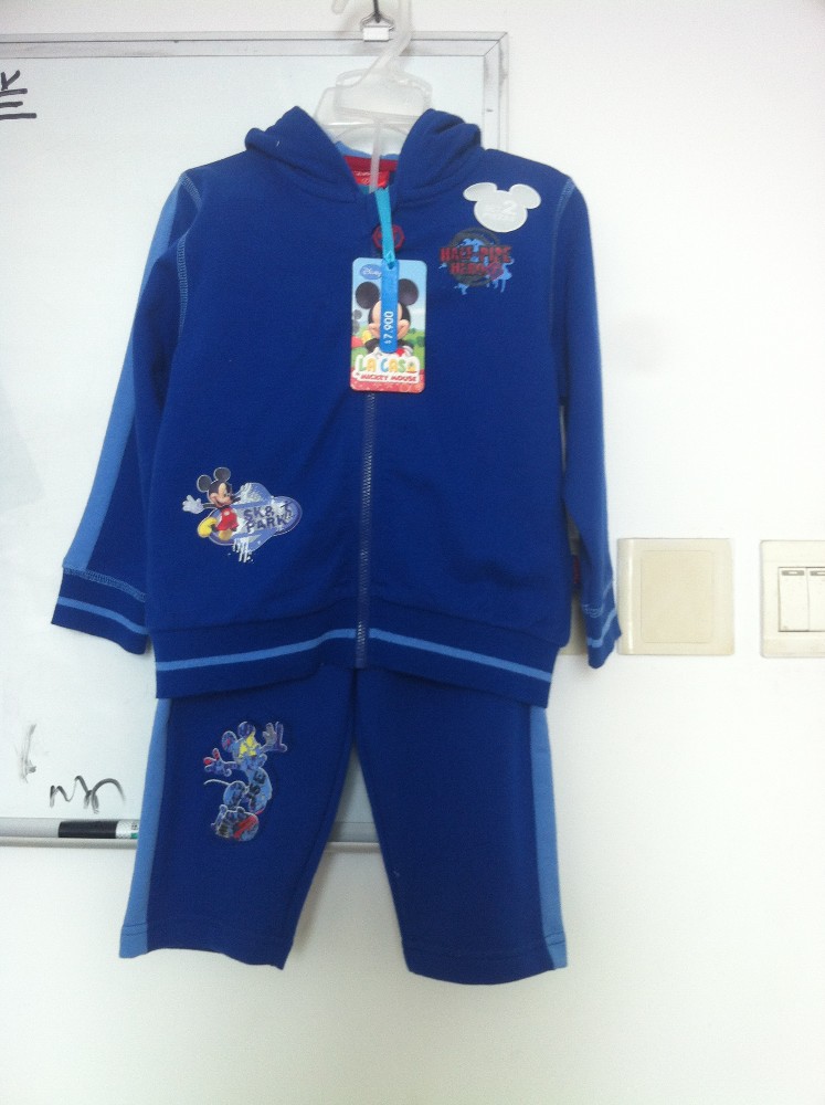 T/cブルーの子どもたちのセット-キッズ服　セット問屋・仕入れ・卸・卸売り
