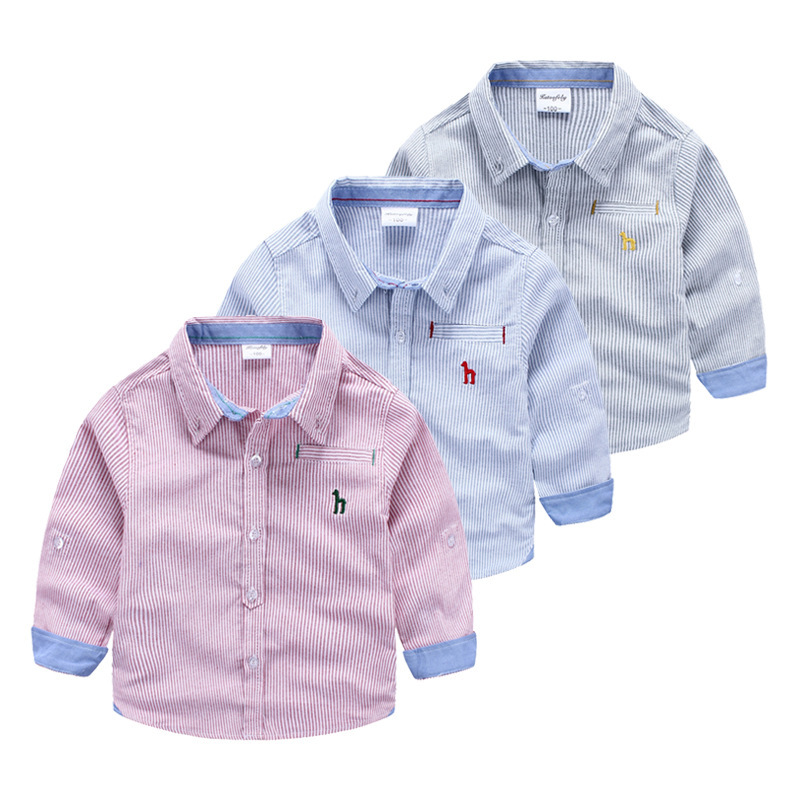 YE2288秋2016最新スタイルにストライプ長袖子供男の子シャツ-キッズ服　シャツ、トップス問屋・仕入れ・卸・卸売り