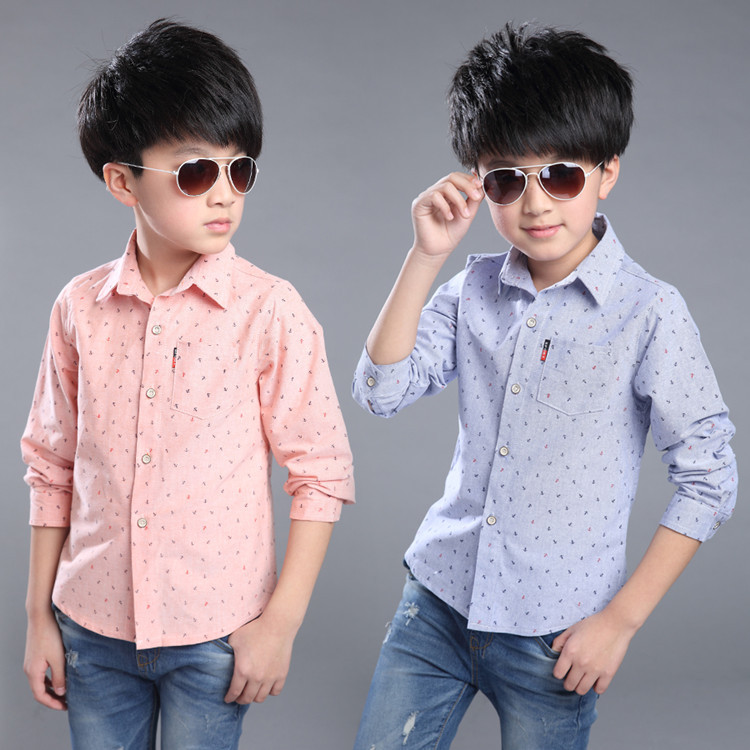 YE2285男の子シャツ2016秋綿ラペルファッション子供シャツ-キッズ服　シャツ、トップス問屋・仕入れ・卸・卸売り