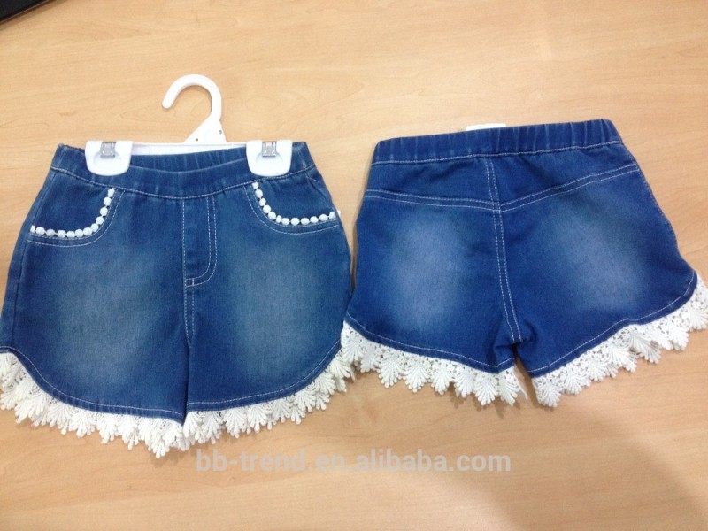 2017新しいジーンズ夏や春ファッショナブルな女の子のデニムショーツ-キッズ服　ジーンズ問屋・仕入れ・卸・卸売り