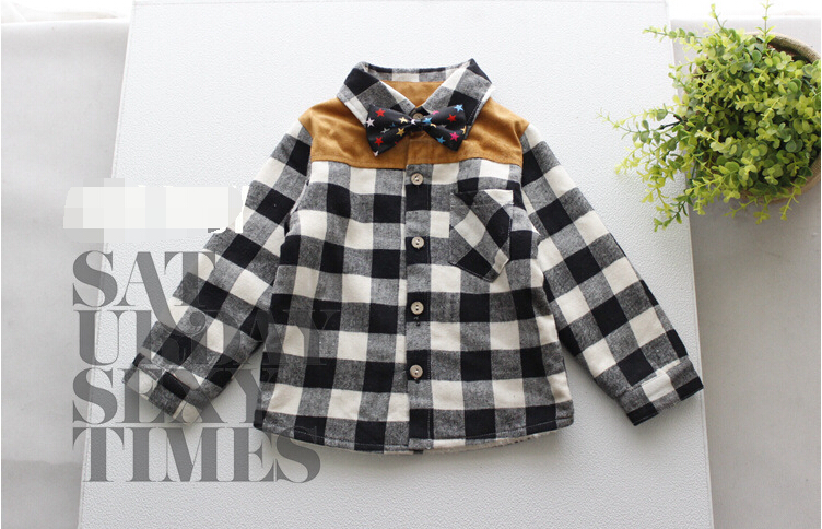厚いye1072winervelet男の子子供ブラウスシャツ格子縞-キッズ服　シャツ、トップス問屋・仕入れ・卸・卸売り