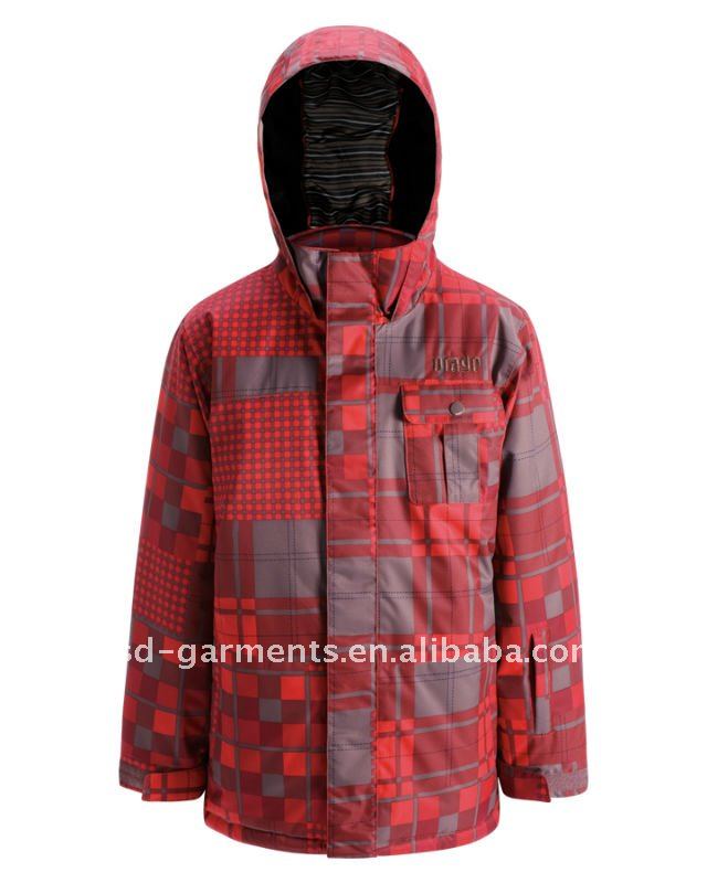 すべての印刷物の熱い販売の男の子のスキージャケット!!!-キッズ服　ジャケット問屋・仕入れ・卸・卸売り