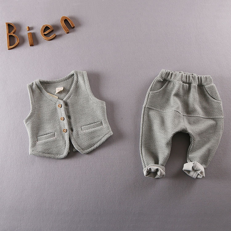 YF7197韓国2016子供服子供ツーピースベビースーツベスト+パンツ-キッズ服　シャツ、トップス問屋・仕入れ・卸・卸売り
