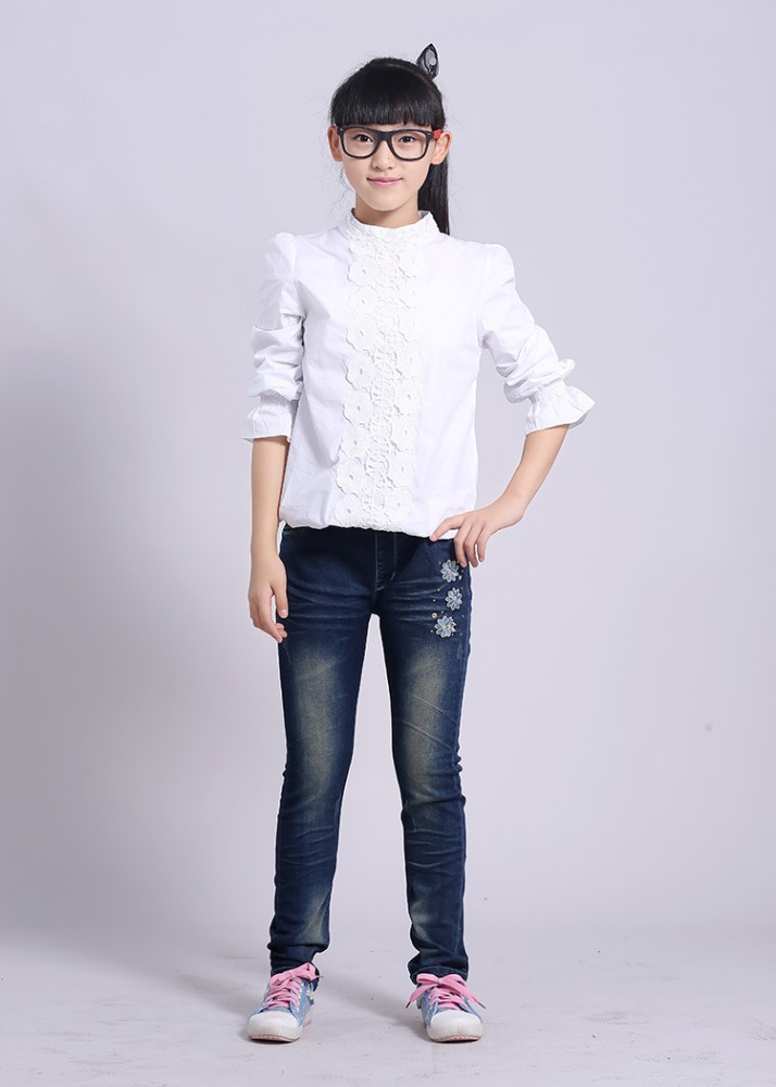 2015美しい女の赤ちゃんのジーンズ、 oemサービス、 ソフトコットンスパンデックスの子供のジーンズ-キッズ服　ジーンズ問屋・仕入れ・卸・卸売り