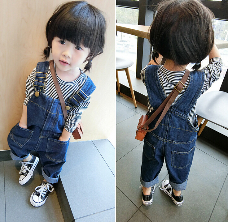 最新のジーンズオーバーオール用キッズ女の子韓国スタイルのジーンズ-キッズ服　ジーンズ問屋・仕入れ・卸・卸売り