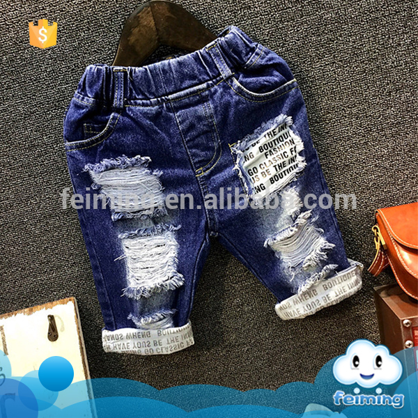2016夏アイテム子供パンツ服ロット株式キッズ新しいデザインライトブルーデニムパンツのための赤ちゃん女の子穴ジーンズ-キッズ服　ジーンズ問屋・仕入れ・卸・卸売り