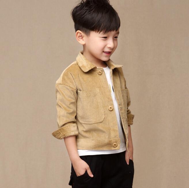 Zm31211aコーデュロイ生地子供服トレンディ子ジャケット男の子ボンバージャケット-プラスサイズコート問屋・仕入れ・卸・卸売り