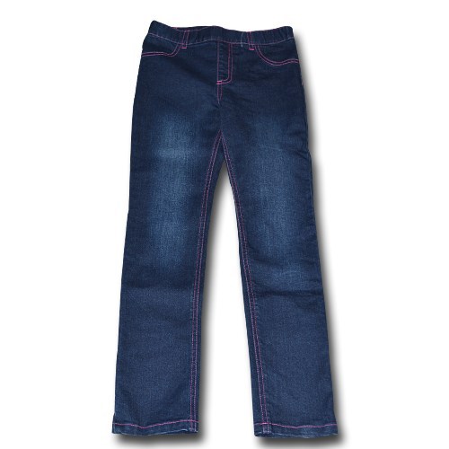ダークブルーデニム洗浄しデザインの女の子のためのジーンズ-キッズ服　ジーンズ問屋・仕入れ・卸・卸売り