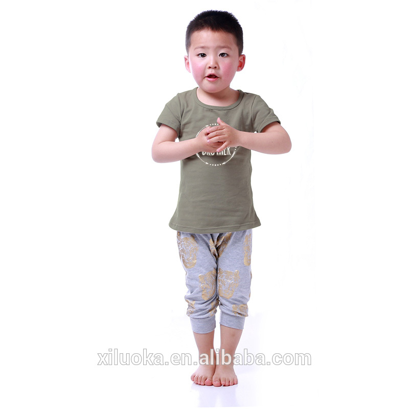 子供ブティック服リメイク男の子衣装プリントプリティベビー服-キッズ服　セット問屋・仕入れ・卸・卸売り