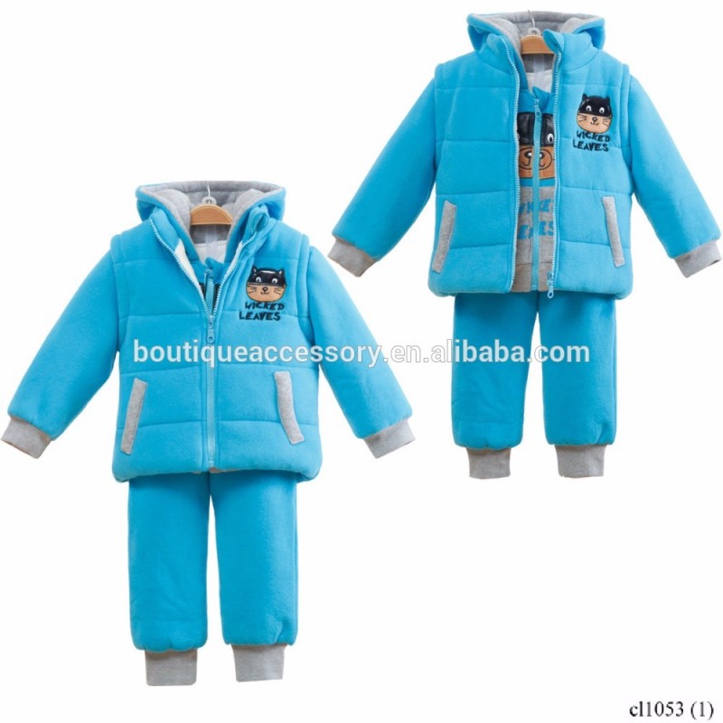 100%綿刺繍秋冬赤ちゃん男の子女の子カーディガン服セット-キッズ服　セット問屋・仕入れ・卸・卸売り