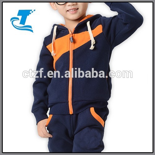 子供の男の子2015秋フード付きスポーツ衣料織物-キッズ服　ジャケット問屋・仕入れ・卸・卸売り