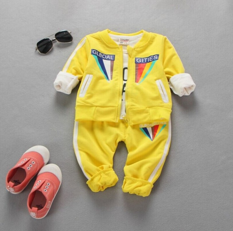 新しい写真韓国秋子供服セット男の子スポーツ3ピース扮1-4年-キッズ服　セット問屋・仕入れ・卸・卸売り