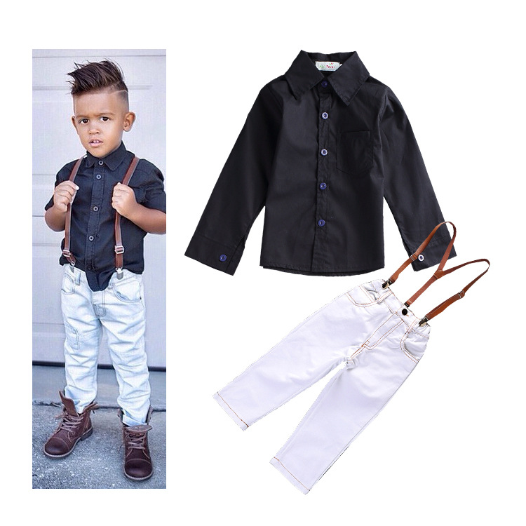 yf7119european男の子服セット綿のシャツ、 長ズボンの子供の衣類のセット-キッズ服　セット問屋・仕入れ・卸・卸売り