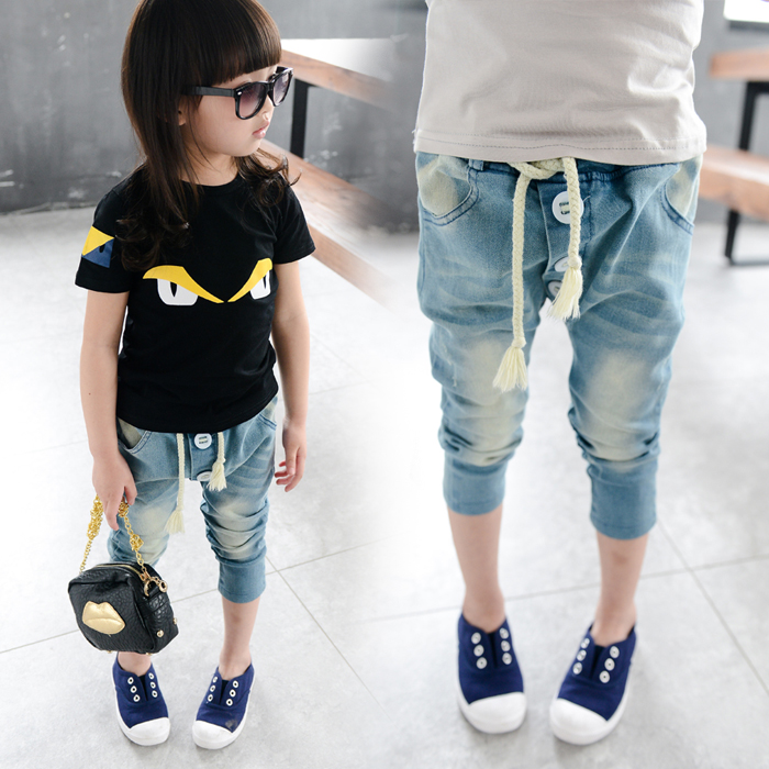 最新のデザイン秋ファッション中国スタイルの子供のカジュアルブランドのジーンズ-キッズ服　ジーンズ問屋・仕入れ・卸・卸売り
