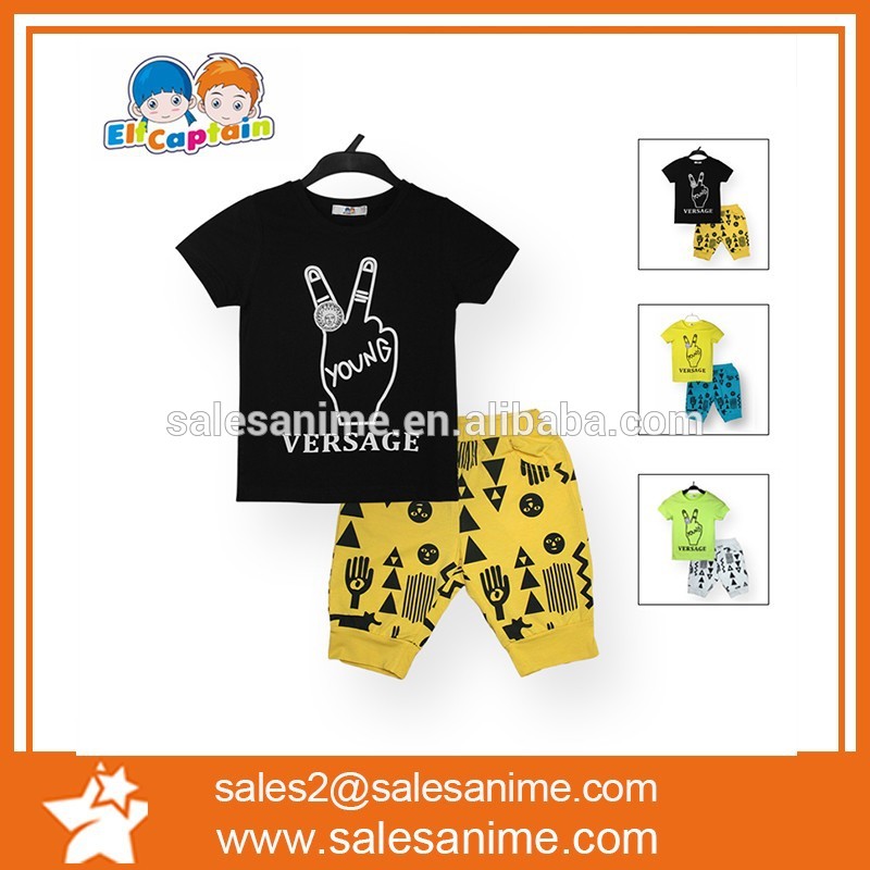 Wholesleの子供の服のセット子供のための男の子の短い袖のスーツ2ピースt- シャツとズボン-キッズ服　セット問屋・仕入れ・卸・卸売り
