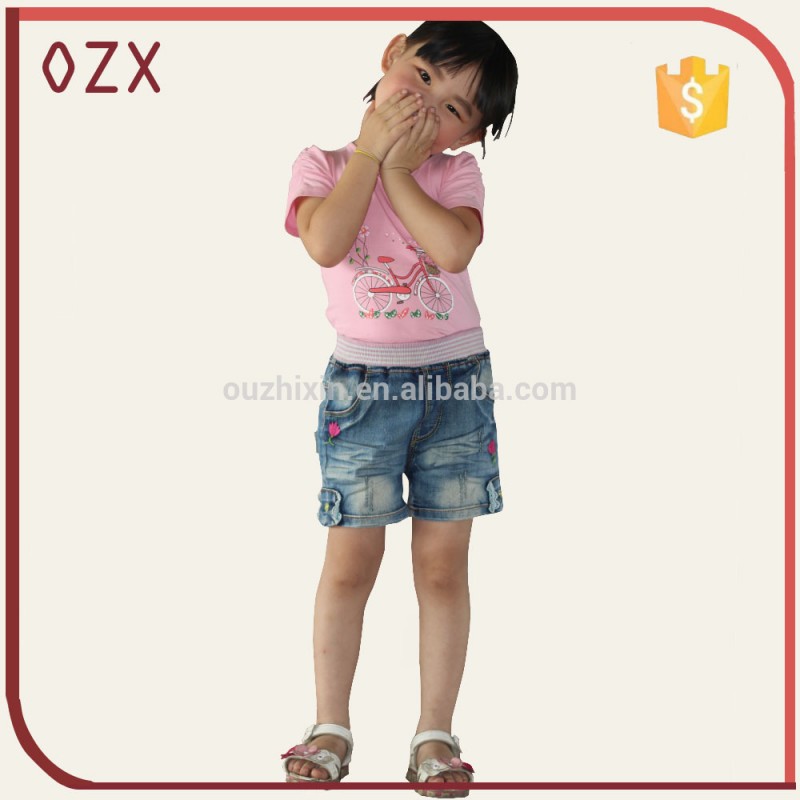2016ファッション夏ミドルウエストデニムショートジーンズパンツ熱い女の子ショーツレディースショートジーンズトップデザイン-キッズ服　ジーンズ問屋・仕入れ・卸・卸売り