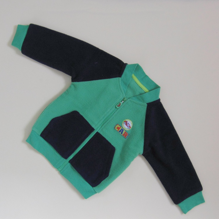 ジッパーr&h2フロントポケットと刺繍赤ちゃん男の子カジュアル衣料-キッズ服　ジャケット問屋・仕入れ・卸・卸売り